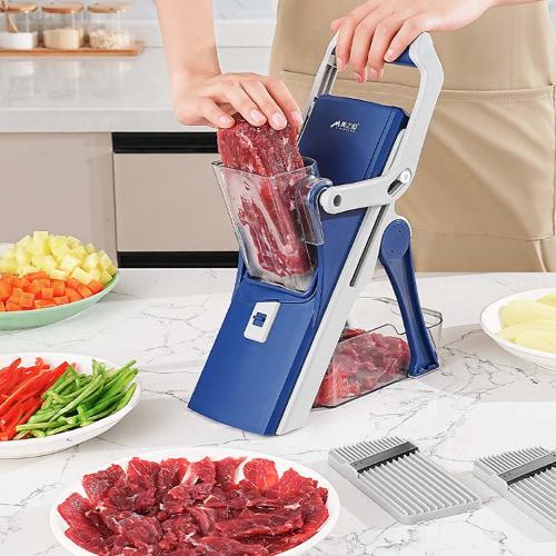 ADJUSTABLE 5-IN-1 VERTICAL VEGETABLE CUTTER & SHREDDER